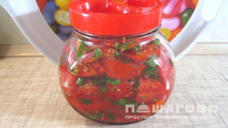 Фото приготовления рецепта: Помидоры с медом - шаг 3
