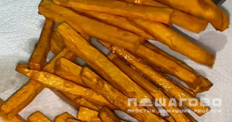 Фото приготовления рецепта: Батат фри - шаг 3