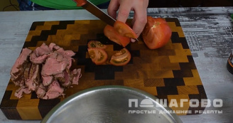 Фото приготовления рецепта: Салат с ростбифом - шаг 3