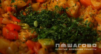 Фото приготовления рецепта: Постное рагу с репой и бататом - шаг 5