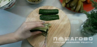 Фото приготовления рецепта: Оливье с шампиньонами - шаг 3