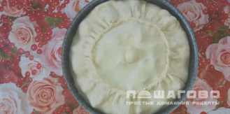 Фото приготовления рецепта: Пирог с требухой - шаг 4