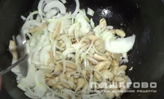Фото приготовления рецепта: Папоротник с курицей - шаг 5