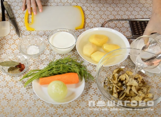 Фото приготовления рецепта: Суп из сушеных белых грибов - шаг 1