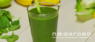 Фото приготовления рецепта: Смузи зеленый - шаг 3