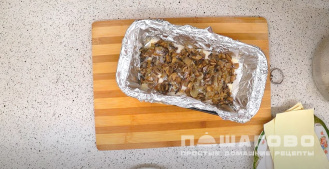 Фото приготовления рецепта: Лазанья с шампиньонами и куриным филе - шаг 5