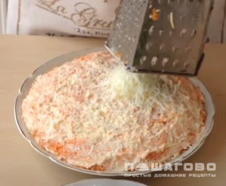 Фото приготовления рецепта: Салат Мимоза с тунцом и яблоком - шаг 9