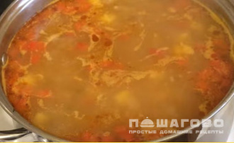 Фото приготовления рецепта: Суп вегетарианский - шаг 6