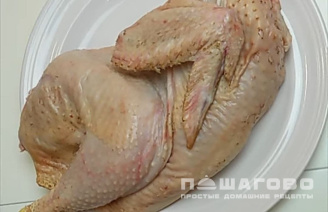 Фото приготовления рецепта: Курица на соли в духовке - шаг 1