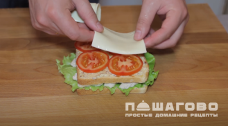 Фото приготовления рецепта: Сэндвич с куриной грудкой на работу - шаг 11