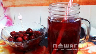 Фото приготовления рецепта: Вишневый морс - шаг 3