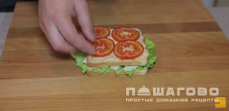 Фото приготовления рецепта: Клаб-сэндвич - шаг 11