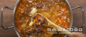 Фото приготовления рецепта: Классический рассольник на говяжьем бульоне - шаг 9
