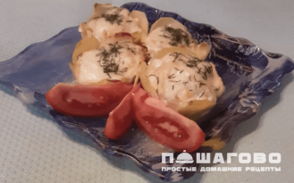 Фото приготовления рецепта: Мини-запеканки из кабачков и курицы - шаг 8