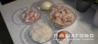 Фото приготовления рецепта: Котлеты ежики рыбные с рисом и подливкой - шаг 1