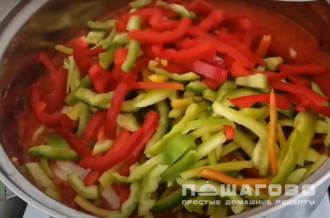 Фото приготовления рецепта: Салат из перца на зиму - шаг 3