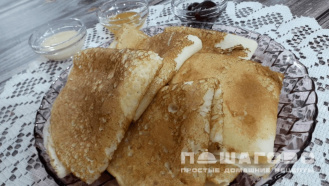 Фото приготовления рецепта: Блины из рисовой муки на молоке и яйцах - шаг 3