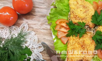 Фото приготовления рецепта: Диетическое мясо по-французски - шаг 8