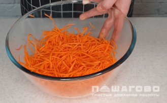 Фото приготовления рецепта: Салат с фунчозой и корейской морковью - шаг 1