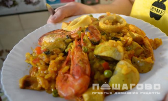 Фото приготовления рецепта: Паэлья с моллюском - шаг 14