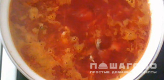 Фото приготовления рецепта: Борщ с квашеной капустой и фасолью - шаг 11