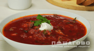 Фото приготовления рецепта: Борщ черниговский - шаг 6