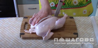 Фото приготовления рецепта: Цыпленок табака в пакете для запекания - шаг 2