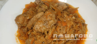 Фото приготовления рецепта: Бигос с мясом - шаг 5