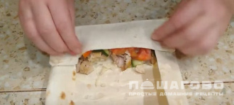 Фото приготовления рецепта: Домашняя шаурма с куриной грудкой - шаг 5