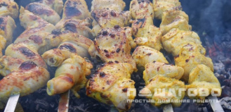 Фото приготовления рецепта: Шашлык из курицы - шаг 6