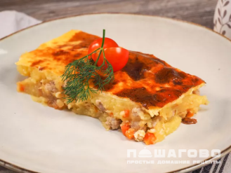 Фото приготовления рецепта: Запеканка с мясом "Пастуший пирог" - шаг 5