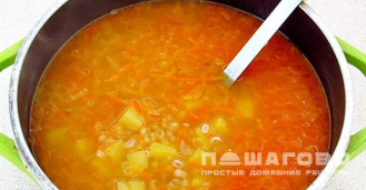 Фото приготовления рецепта: Суп щи по-уральски с перловкой - шаг 13