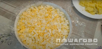 Фото приготовления рецепта: Салат «Грибная поляна» с консервированными шампиньонами - шаг 7