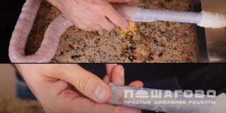 Фото приготовления рецепта: Колбаса из куриной печени - шаг 9