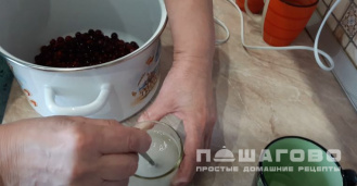 Фото приготовления рецепта: Морс брусничный - шаг 2