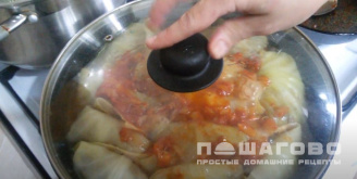 Фото приготовления рецепта: Голубцы с гречкой и куриной печенью - шаг 8