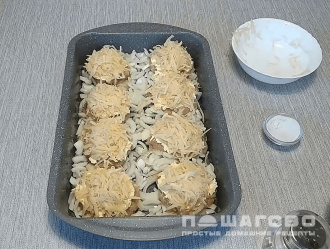 Фото приготовления рецепта: Стожки под шубой - шаг 4