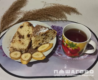 Фото приготовления рецепта: Манник с бананом - шаг 4