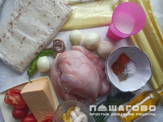 Фото приготовления рецепта: Румяная запеканка с курицей - шаг 1