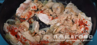 Фото приготовления рецепта: Паприкаш с курицей - шаг 8
