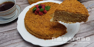Фото приготовления рецепта: ПП медовик - шаг 10