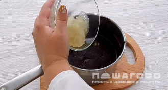 Фото приготовления рецепта: Зеркальная шоколадная глазурь - шаг 6